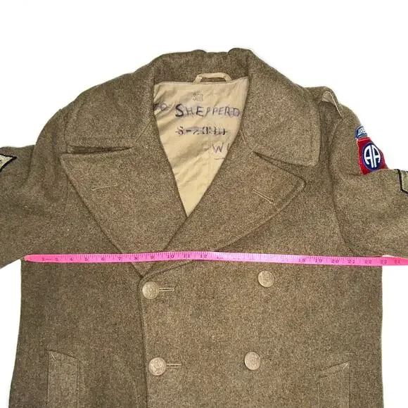 SOLD 💕Vintage Military Army 1940s Olive Drab 82nd Airborne Division Sergeant - Picture 13 of 16